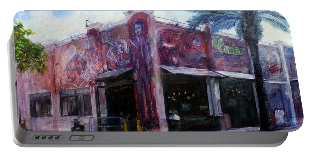 Architecture Portable Battery Charger featuring the painting El Camino by Donna Walsh