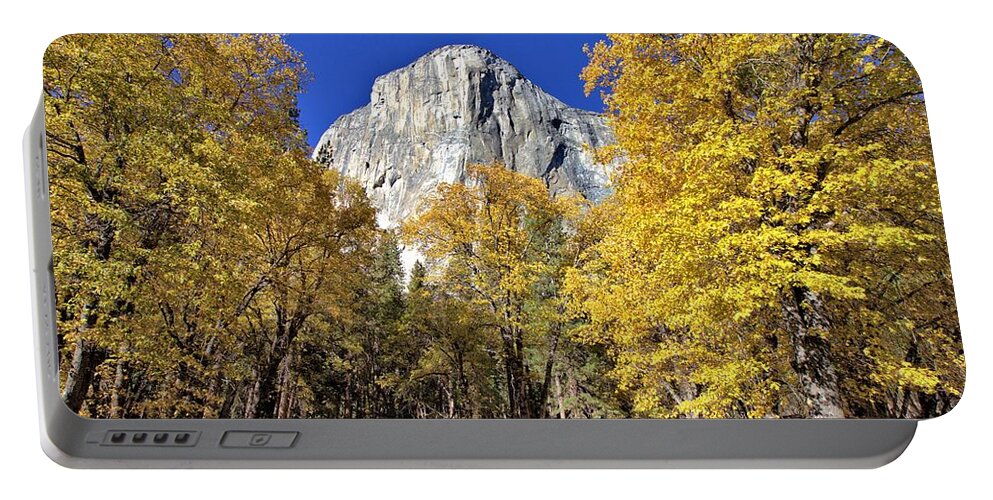 7229 Portable Battery Charger featuring the photograph El Capitan in November by Gordon Elwell