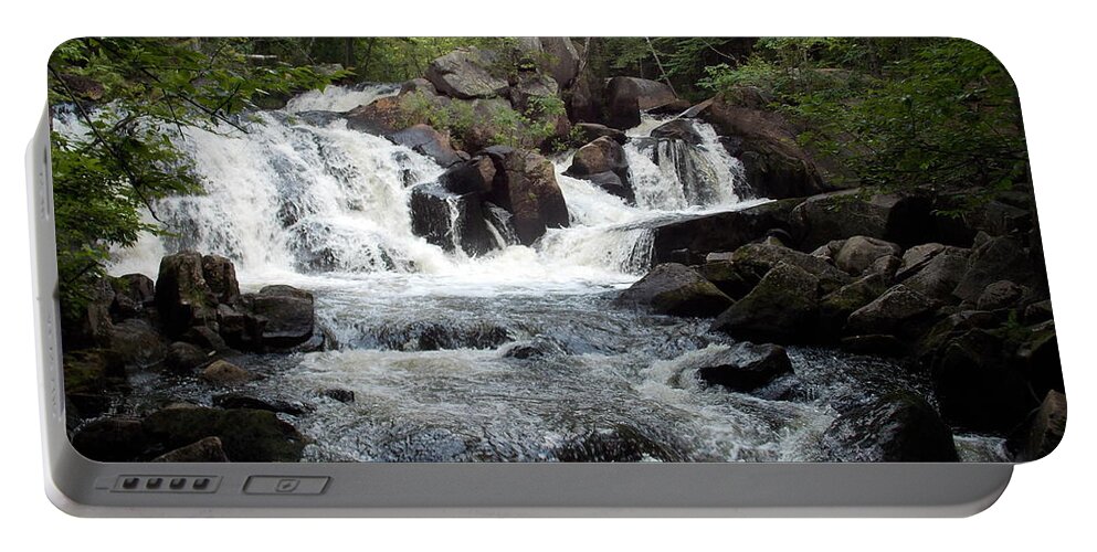 Waterfalls Portable Battery Charger featuring the photograph Ellis Falls in Maine by Catherine Gagne