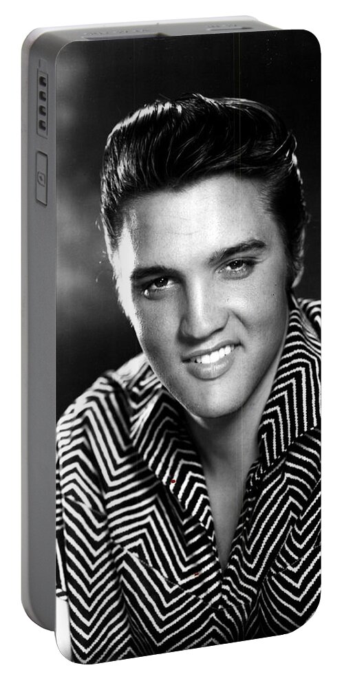 Elvis Portable Battery Charger featuring the digital art Elvis Presley by Georgia Fowler