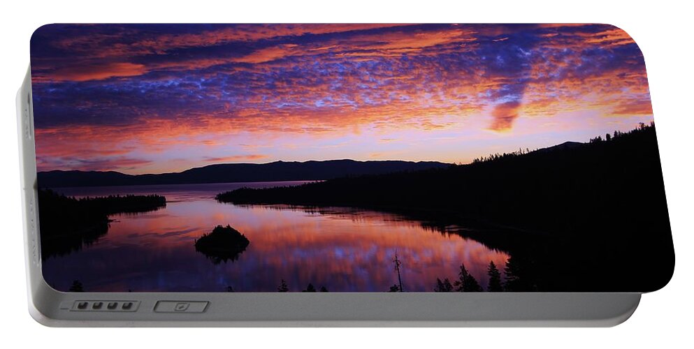 Lake Tahoe Portable Battery Charger featuring the photograph Emerald Bay Awakens by Sean Sarsfield