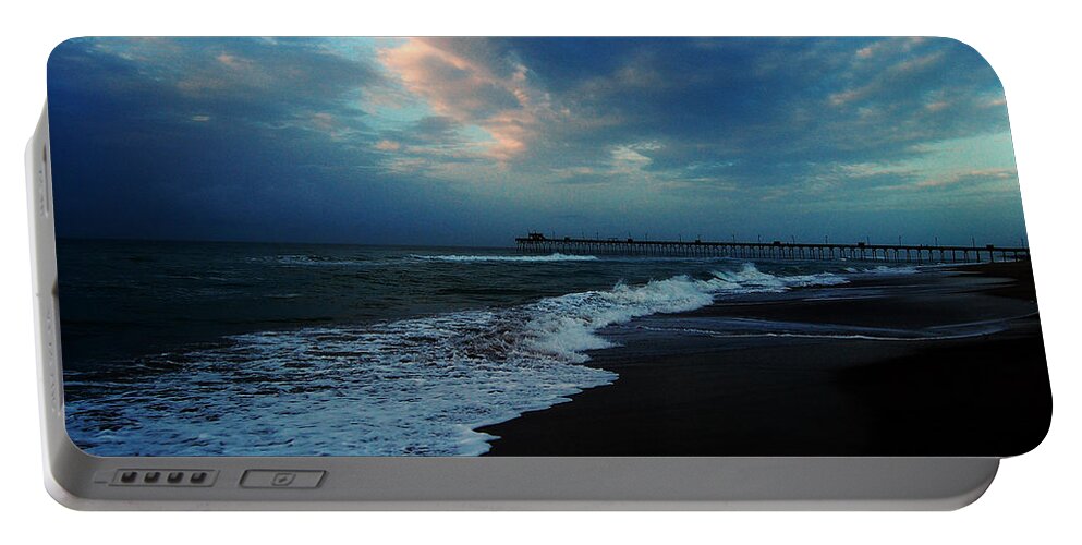 Hurricane Portable Battery Charger featuring the photograph Emerald Isle by Mim White
