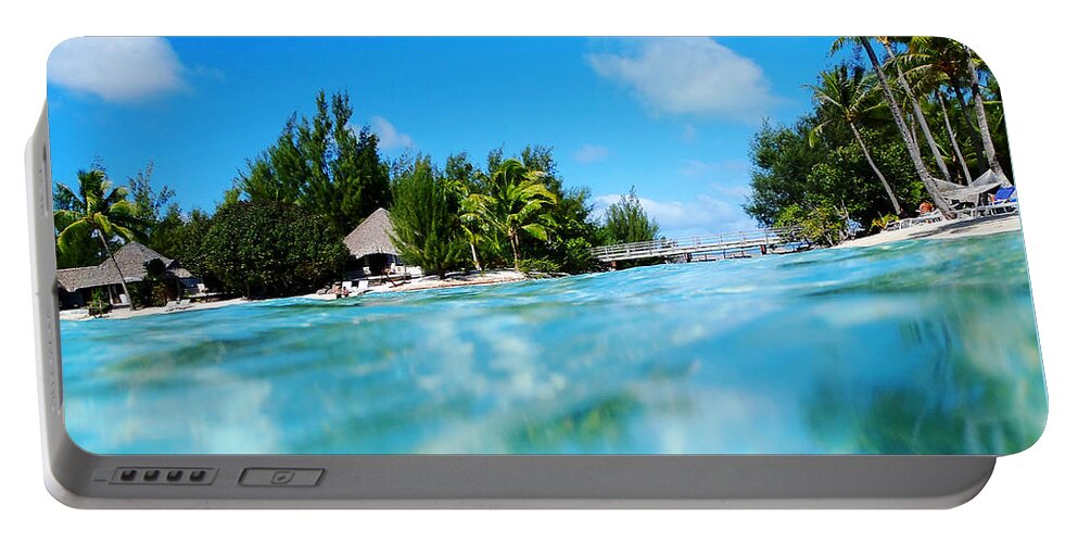 French Polynesia Portable Battery Charger featuring the photograph Emerging by Zinvolle Art