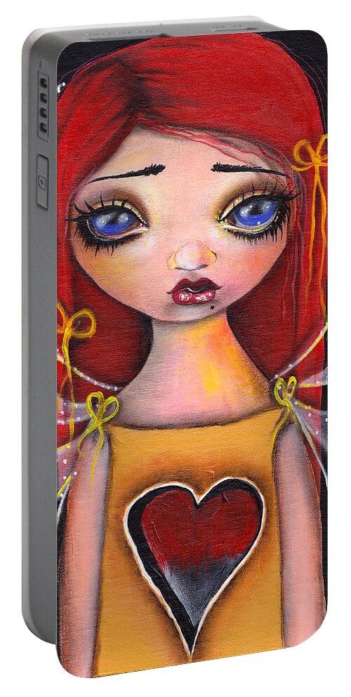 Abril Portable Battery Charger featuring the painting Emptiness by Abril Andrade