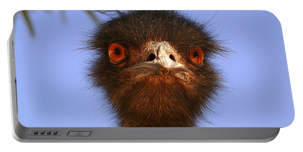Emu Portable Battery Charger featuring the photograph Emu Upfront by Evelyn Tambour