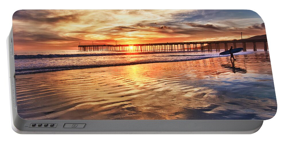 Sunset Portable Battery Charger featuring the photograph End of a Perfect Day by Beth Sargent