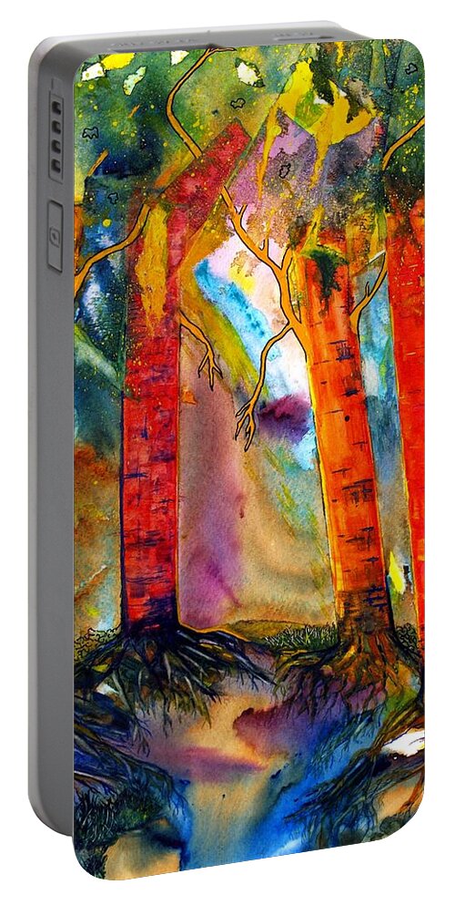 Ksg Portable Battery Charger featuring the painting Enduring by Kim Shuckhart Gunns