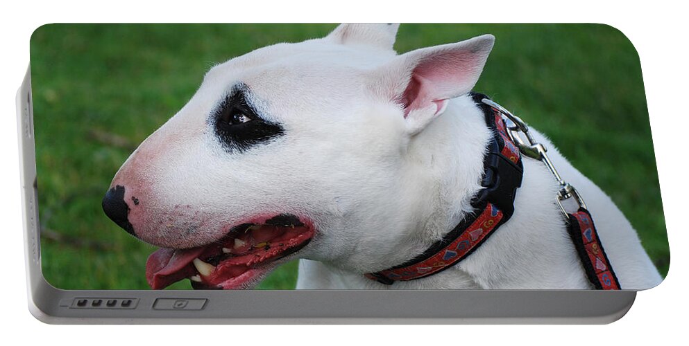 English Portable Battery Charger featuring the photograph English Bull Terrier by Les Palenik