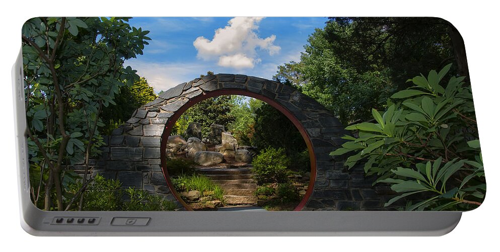 Garden Portable Battery Charger featuring the photograph Entering the Garden Gate by Flees Photos