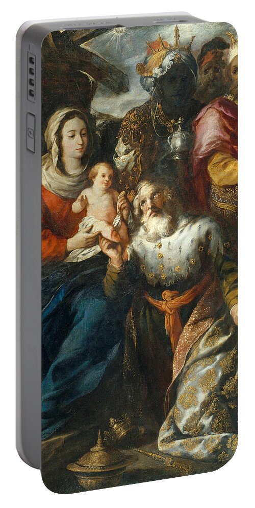 Francisco Herrera The Elder Portable Battery Charger featuring the painting Epiphany by Francisco Herrera the Elder