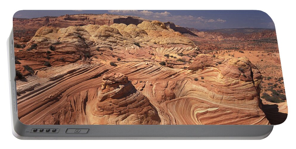 Flpa Portable Battery Charger featuring the photograph Eroded Navajo Sandstone Colorado Plateau by Mark Newman