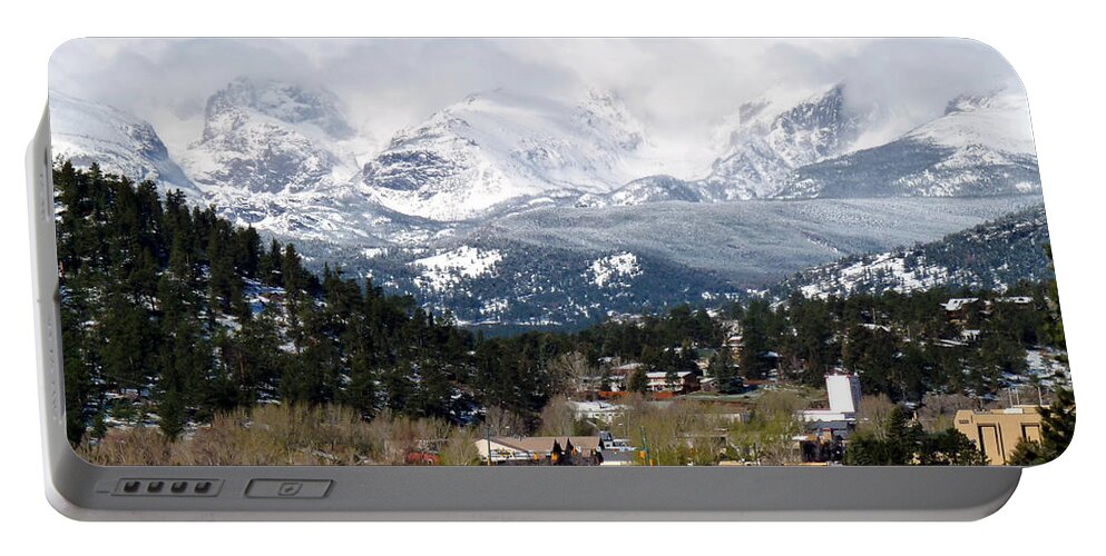 Tranquil Portable Battery Charger featuring the photograph Estes Park in the Spring by Tranquil Light Photography