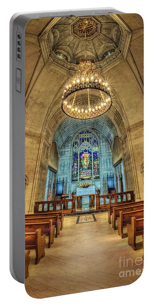 Chapel Portable Battery Charger featuring the photograph Eternal Search by Evelina Kremsdorf