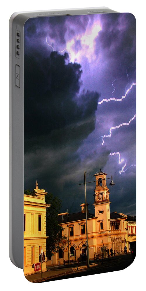 Lightning Portable Battery Charger featuring the photograph Eureka Beechworth by Glen Johnson