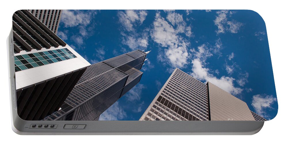 Chicago Downtown Portable Battery Charger featuring the photograph ex Sears Tower Chicago by Dejan Jovanovic
