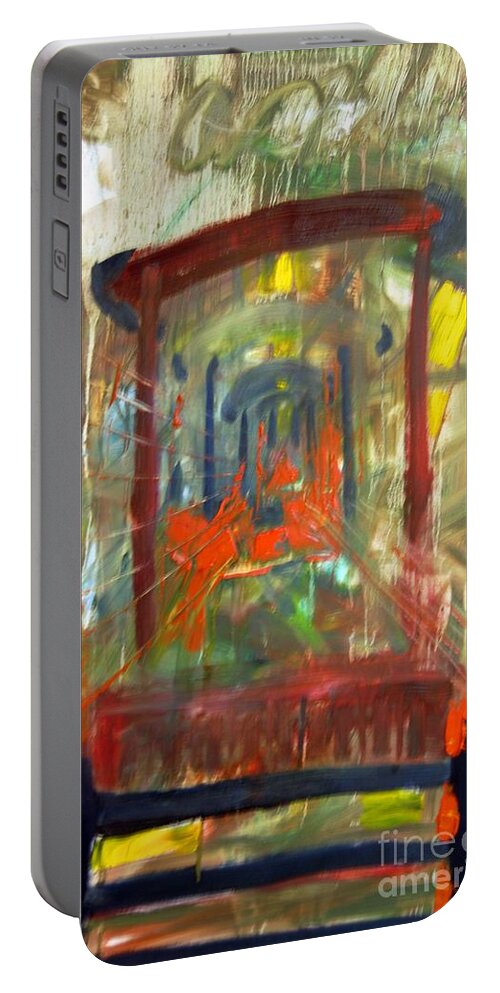 Express Graffiti Portable Battery Charger featuring the painting Express Graffiti by James Lavott