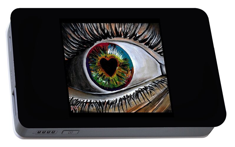 Love Portable Battery Charger featuring the photograph Eye Love You by Artist RiA