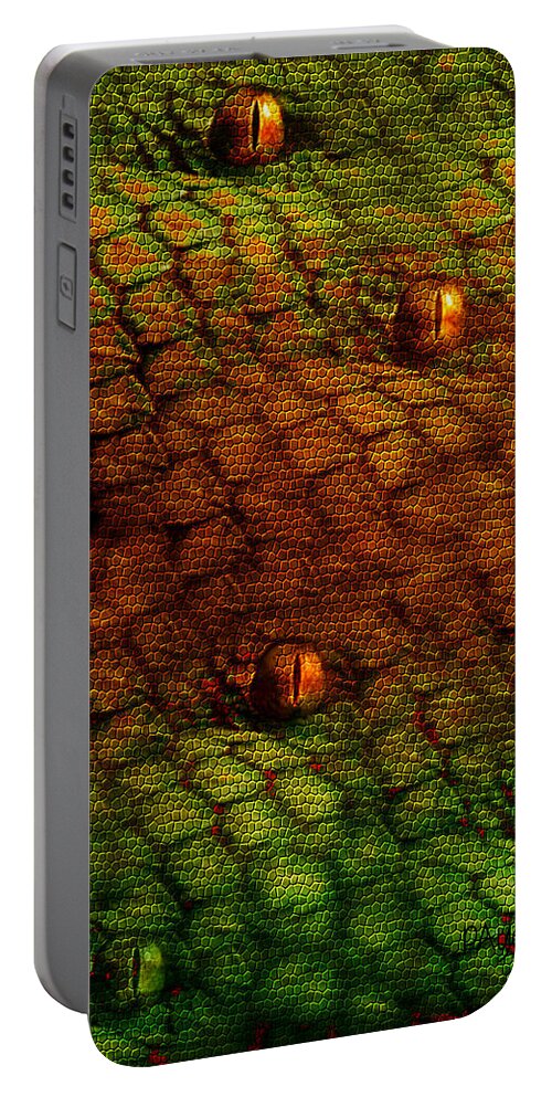 Digital Art Portable Battery Charger featuring the digital art Eye See You by Paula Ayers