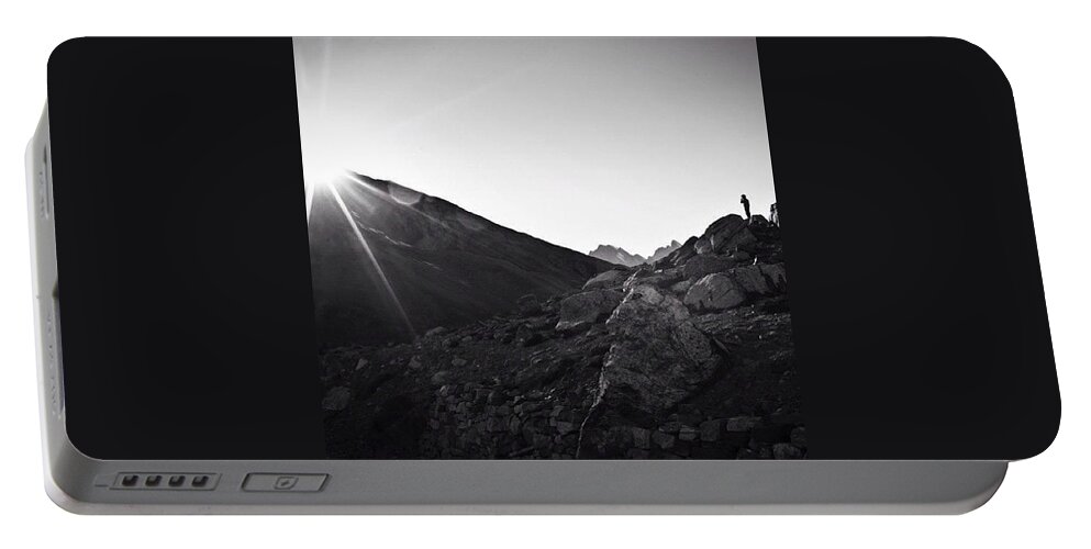 Mountain Portable Battery Charger featuring the photograph Face The Sun by Aleck Cartwright