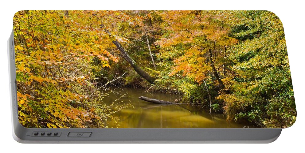 Michael Tidwell Photography Portable Battery Charger featuring the photograph Fall Creek Foliage by Michael Tidwell