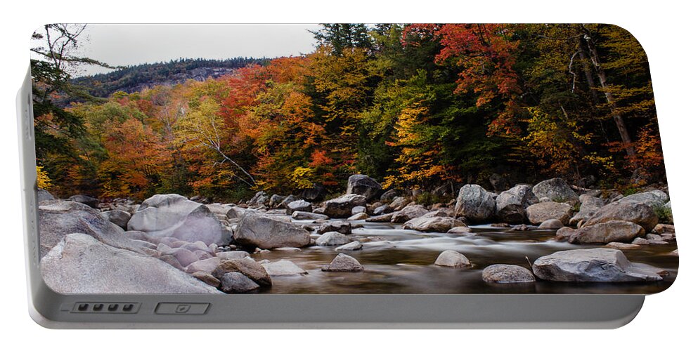 Kancamagus Highway Portable Battery Charger featuring the photograph Fall Flowing by SAURAVphoto Online Store