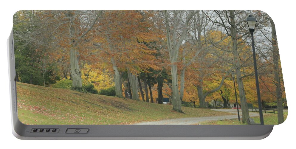 Fall Portable Battery Charger featuring the photograph Autumn Day in NE Ohio by Valerie Collins