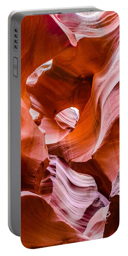 Antelope Canyon Portable Battery Charger featuring the photograph Falling Rock Waves by Jason Chu