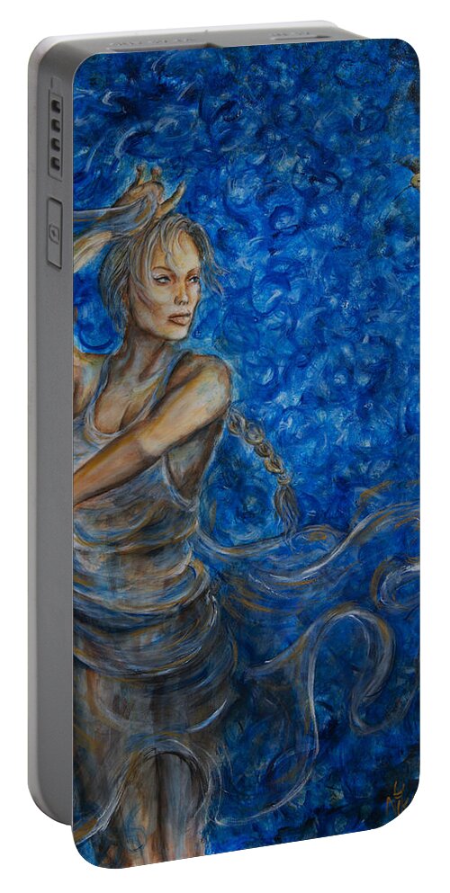 Dancer Portable Battery Charger featuring the painting Fandango by Nik Helbig