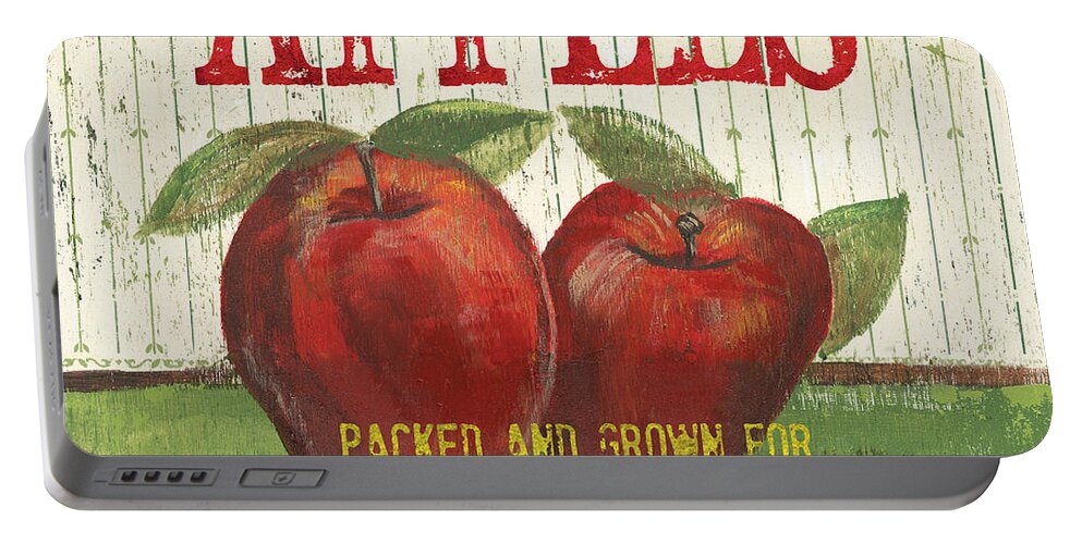 Food Portable Battery Charger featuring the painting Farm Fresh Fruit 3 by Debbie DeWitt