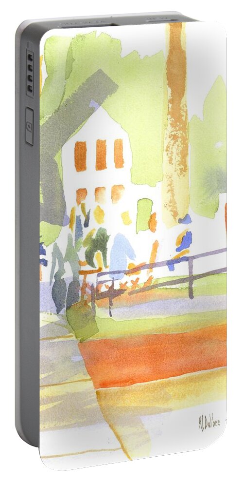 Farmers Market Ii Portable Battery Charger featuring the painting Farmers Market II by Kip DeVore