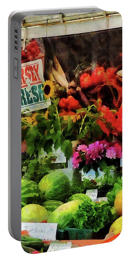 Farmer's Market Portable Battery Charger featuring the photograph Farmer's Market by Susan Savad