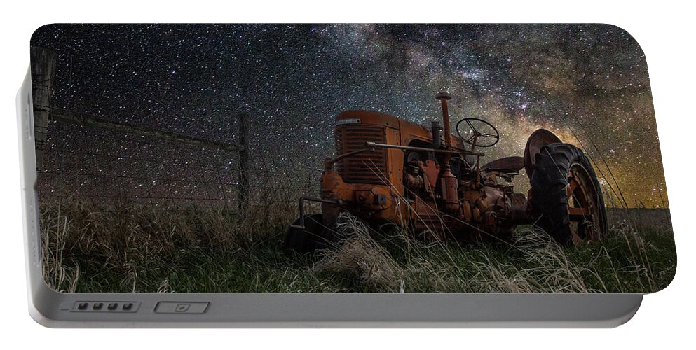 Tractor Portable Battery Charger featuring the photograph Farming the Rift by Aaron J Groen