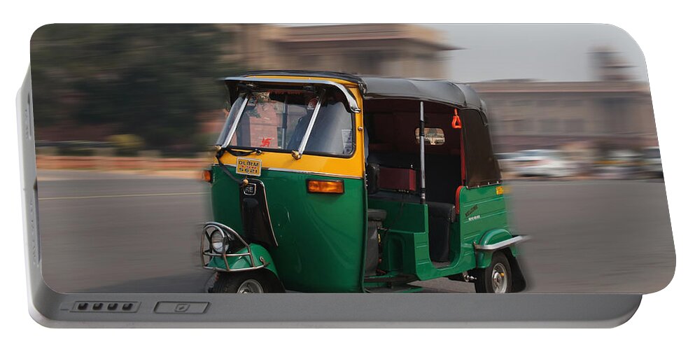 Tuk-tuk Portable Battery Charger featuring the photograph Fast as wind by Elena Perelman