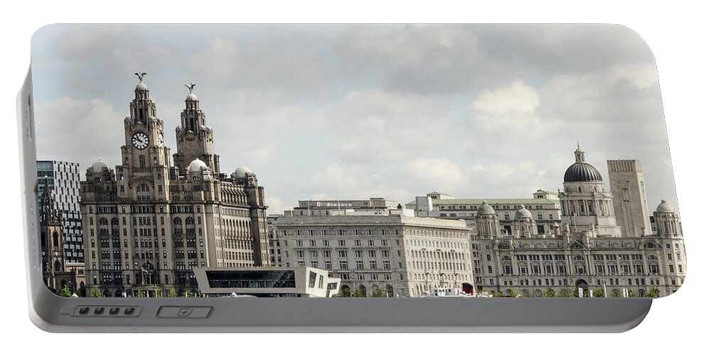 Ferry Portable Battery Charger featuring the photograph Ferry at Liverpool by Spikey Mouse Photography