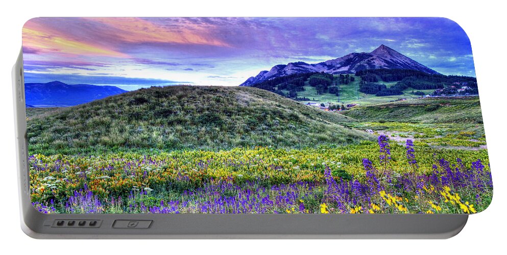 Landscape Portable Battery Charger featuring the photograph Fields by Scott Mahon