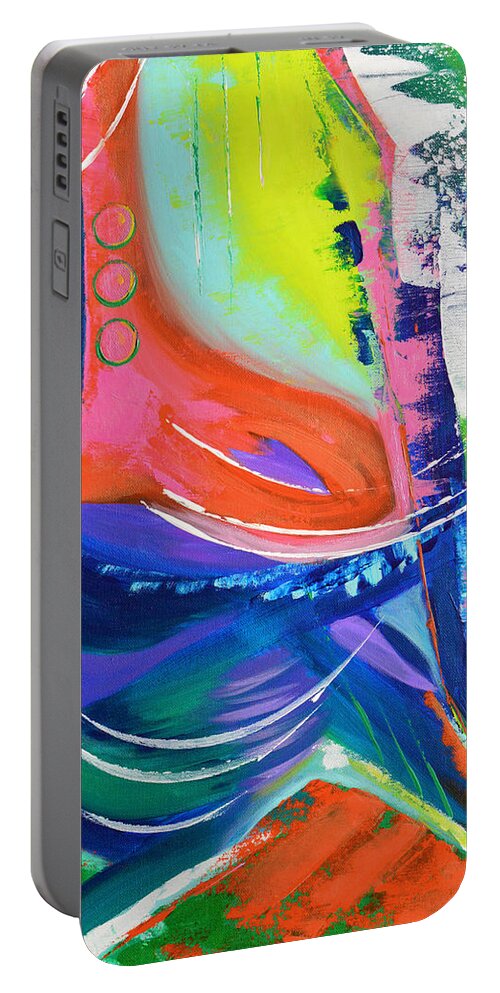 Fiesta Portable Battery Charger featuring the painting Fiesta Italia by Donna Blackhall