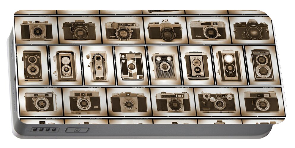 Vintage Cameras Portable Battery Charger featuring the photograph Film Camera Proofs by Mike McGlothlen