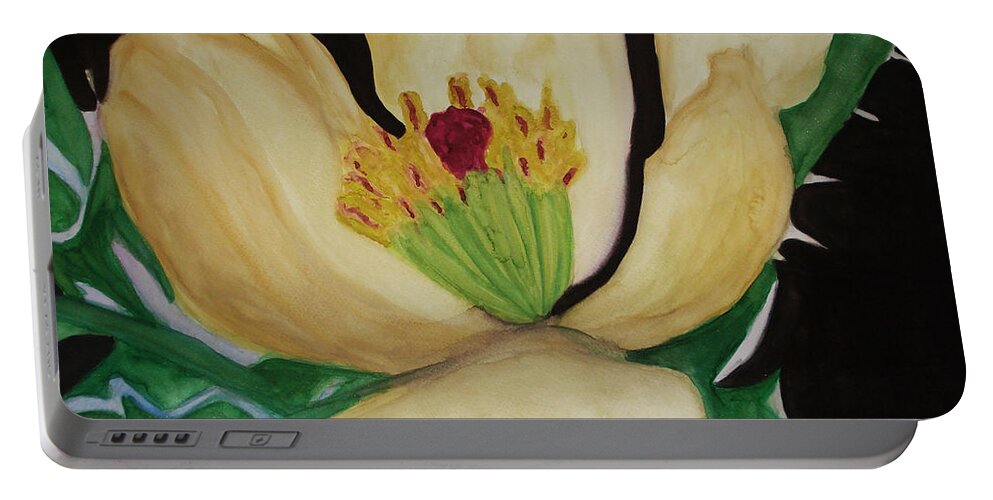 Watercolor Flower Portable Battery Charger featuring the painting Finding Joy by Yael VanGruber