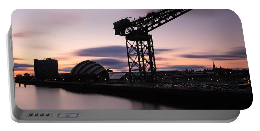 Glasgow Portable Battery Charger featuring the photograph Finnieston crane Glasgow by Grant Glendinning