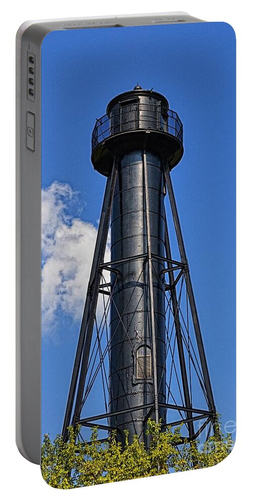 Lighthouse Portable Battery Charger featuring the photograph Finns Point Lighthouse by Sharon Woerner