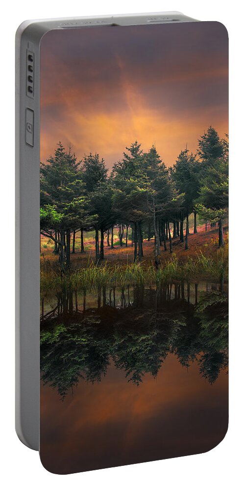 Appalachia Portable Battery Charger featuring the photograph Fire by Debra and Dave Vanderlaan