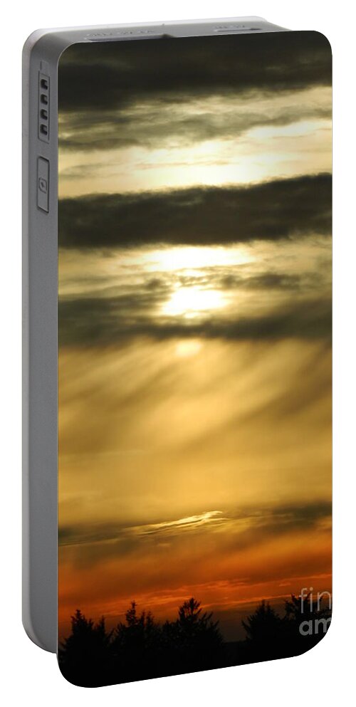 Fire Portable Battery Charger featuring the photograph Fire Sunset 2 by Gallery Of Hope 
