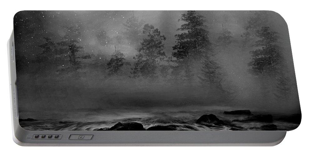 Geese Portable Battery Charger featuring the photograph First Snowfall Geese Migrating by Andrea Kollo