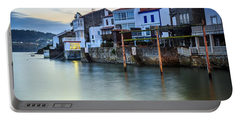 Ares Portable Battery Charger featuring the photograph Fishing Town of Redes Galicia Spain by Pablo Avanzini