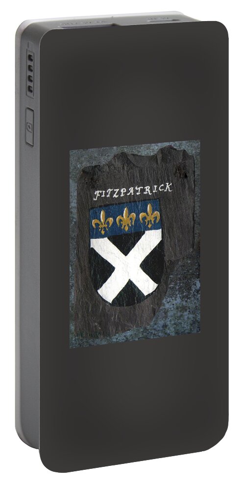Coat Of Arms Portable Battery Charger featuring the painting Fitzpatrick by Barbara McDevitt