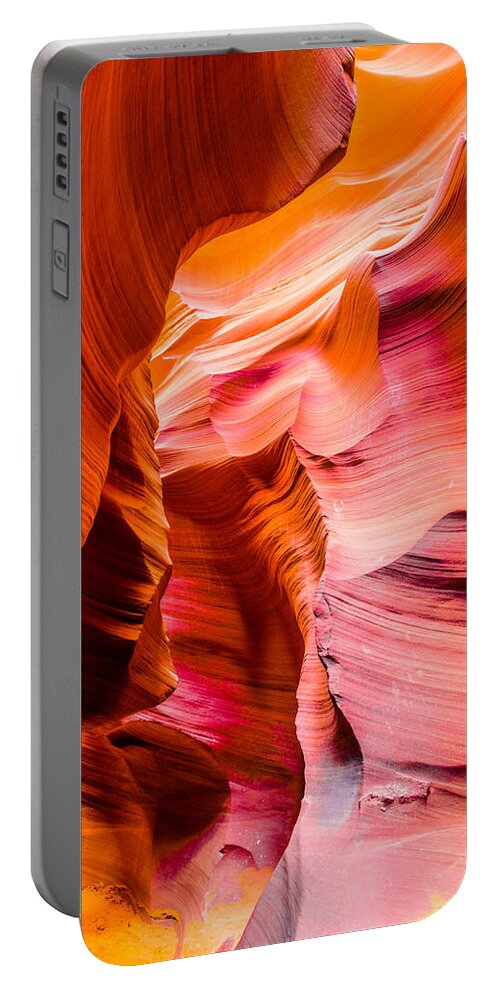 Antelope Canyon Portable Battery Charger featuring the photograph Flame Canyon 1 by Jason Chu