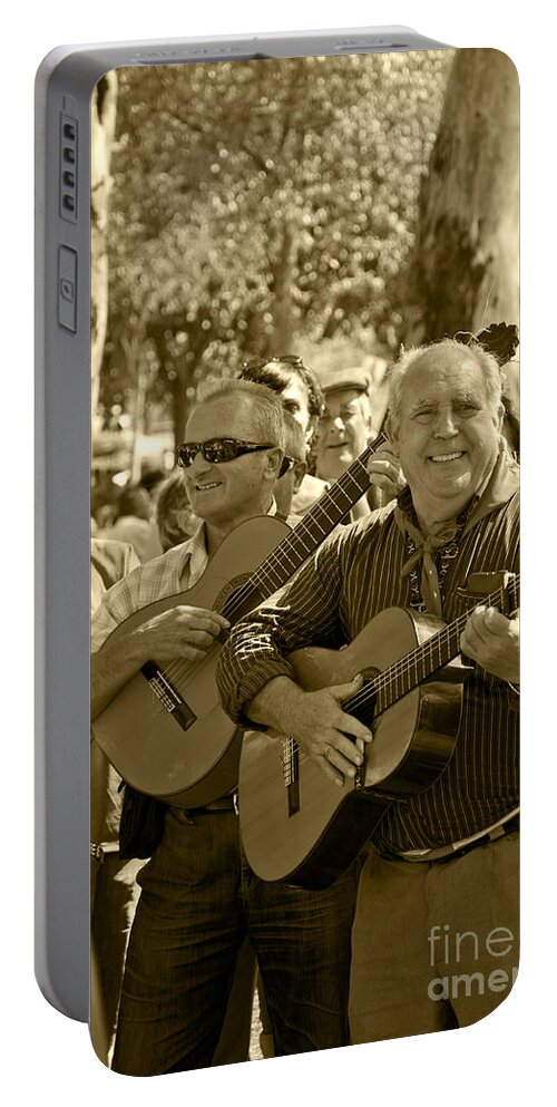 Men Portable Battery Charger featuring the photograph Flamenco at the Feria by Perry Van Munster