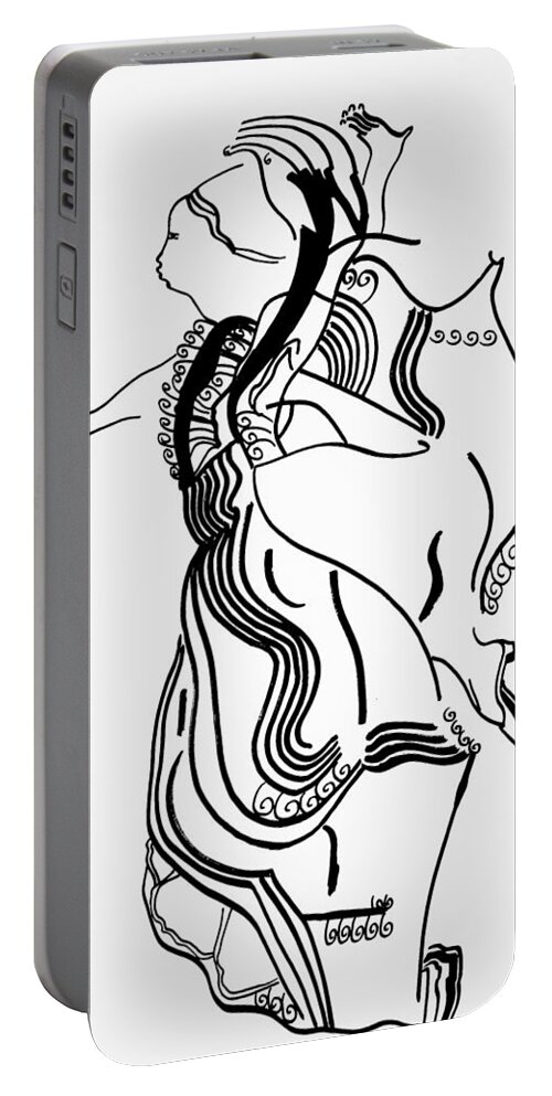 Jesus Portable Battery Charger featuring the drawing Flamenco Dance by Gloria Ssali