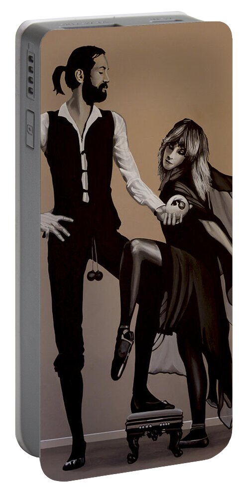 Fleetwood Mac Portable Battery Charger featuring the painting Fleetwood Mac Rumours by Paul Meijering