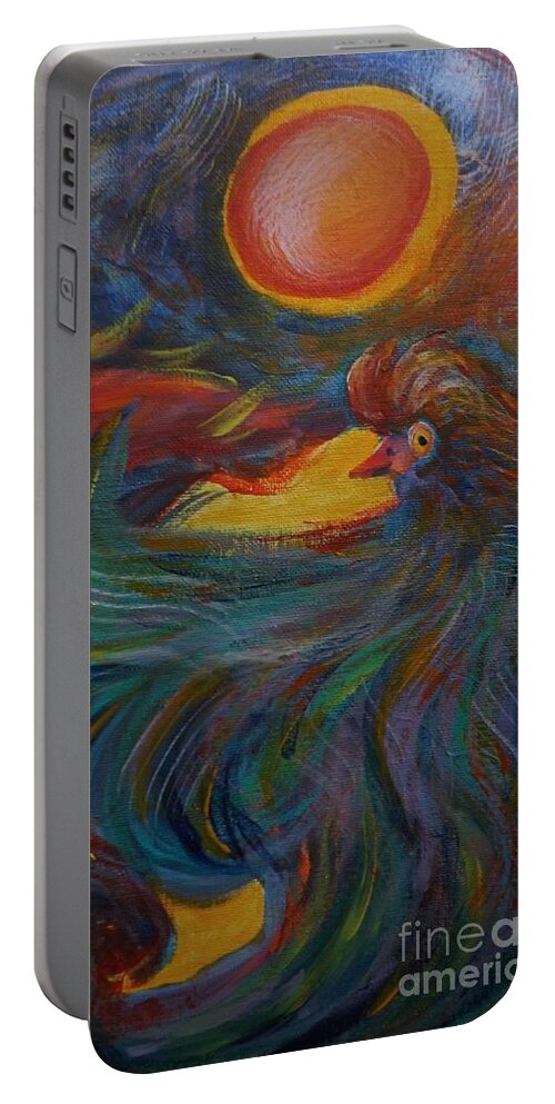 Flight Portable Battery Charger featuring the painting Flight Of The Phoenix by Robyn King